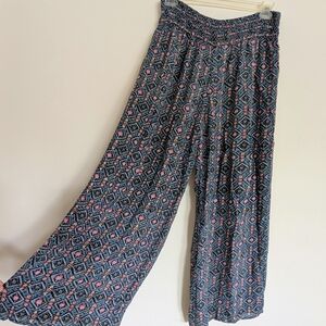Abercrombie & Fitch Patterned Wide-Leg Women's Pants Size Large